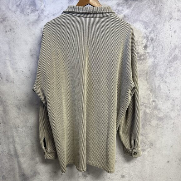 Vintage BC Ethic Lounge Shirt Men’s 2XL 26.5x29.5 Long Sleeve Corduroy Shacket - Picture 2 of 16